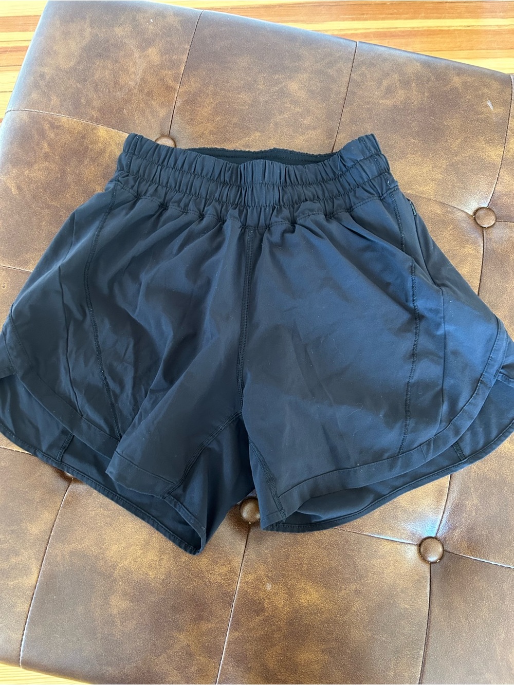 Lululemon Track That High Rise Lined Black Shorts